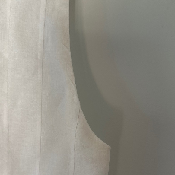 Ralph Lauren Black Label White Sleeveless Midi Pleated Dress Pockets - Picture 7 of 10